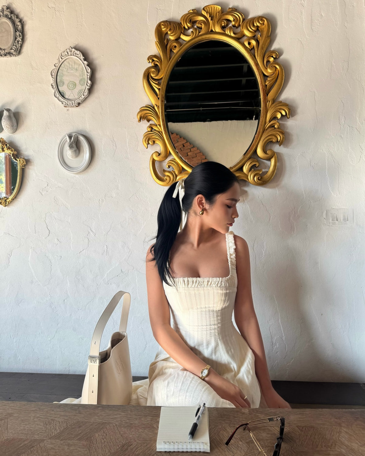 Spotted k. @pingvibes in Solene maxi dress 🍦#rvsolenemaxidress