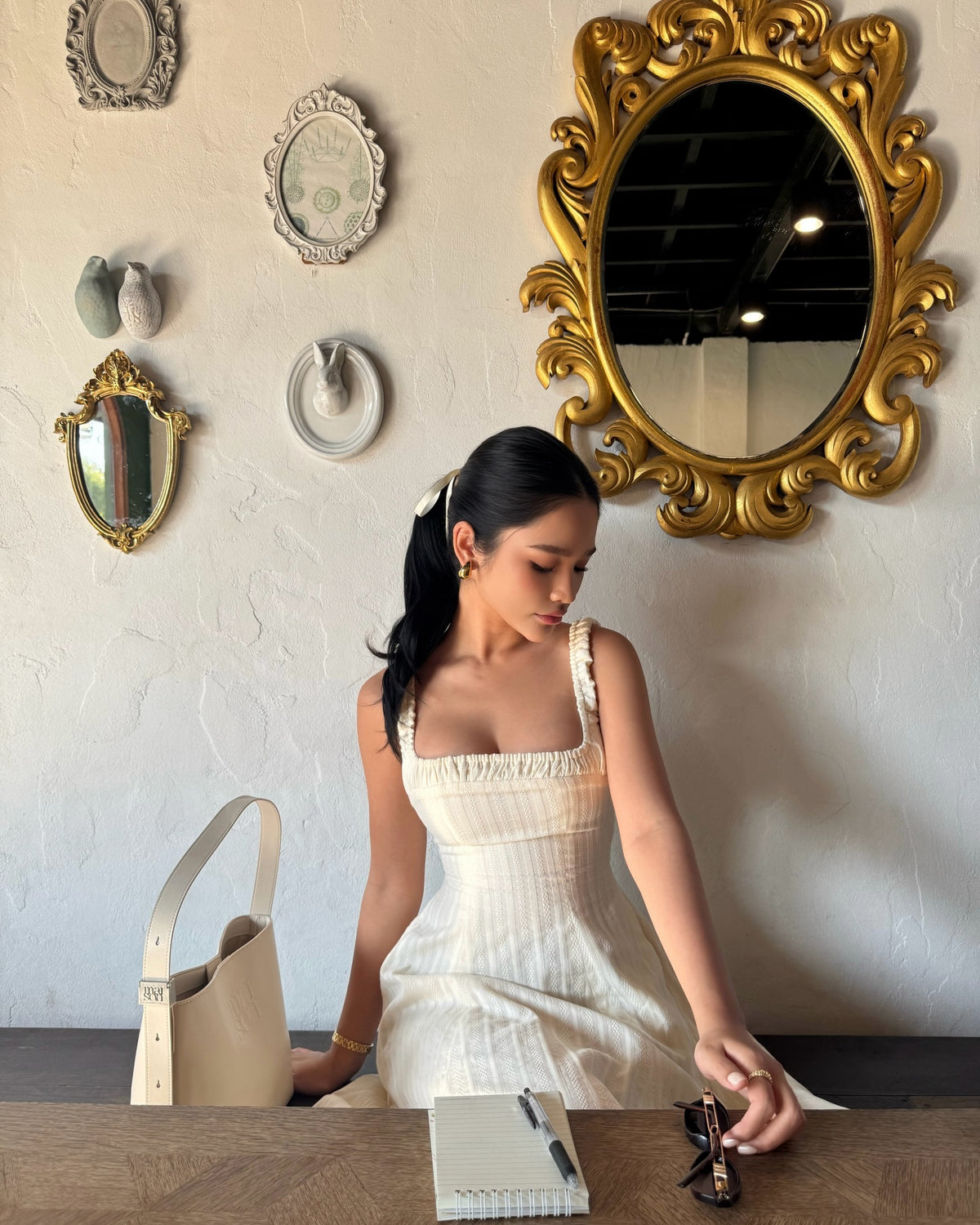 Spotted k. @pingvibes in Solene maxi dress 🍦#rvsolenemaxidress