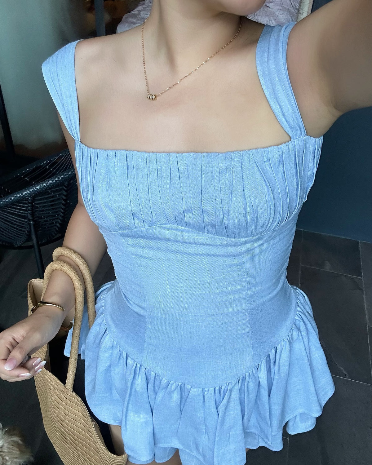 🦋 Sicily Mini Dress 〰️Price: 2,990.-〰️Fabric: Cotton Linen〰️Size: Xs-3Xl#rvsicilyminidress