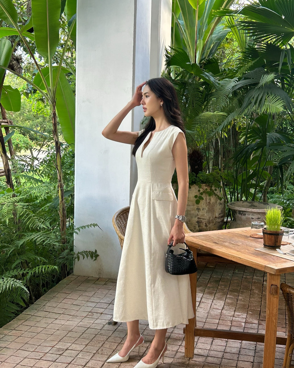 Spotted k. @tanya_tp in Blair Maxi Dress 🤍🦋#rvblairmaxidress