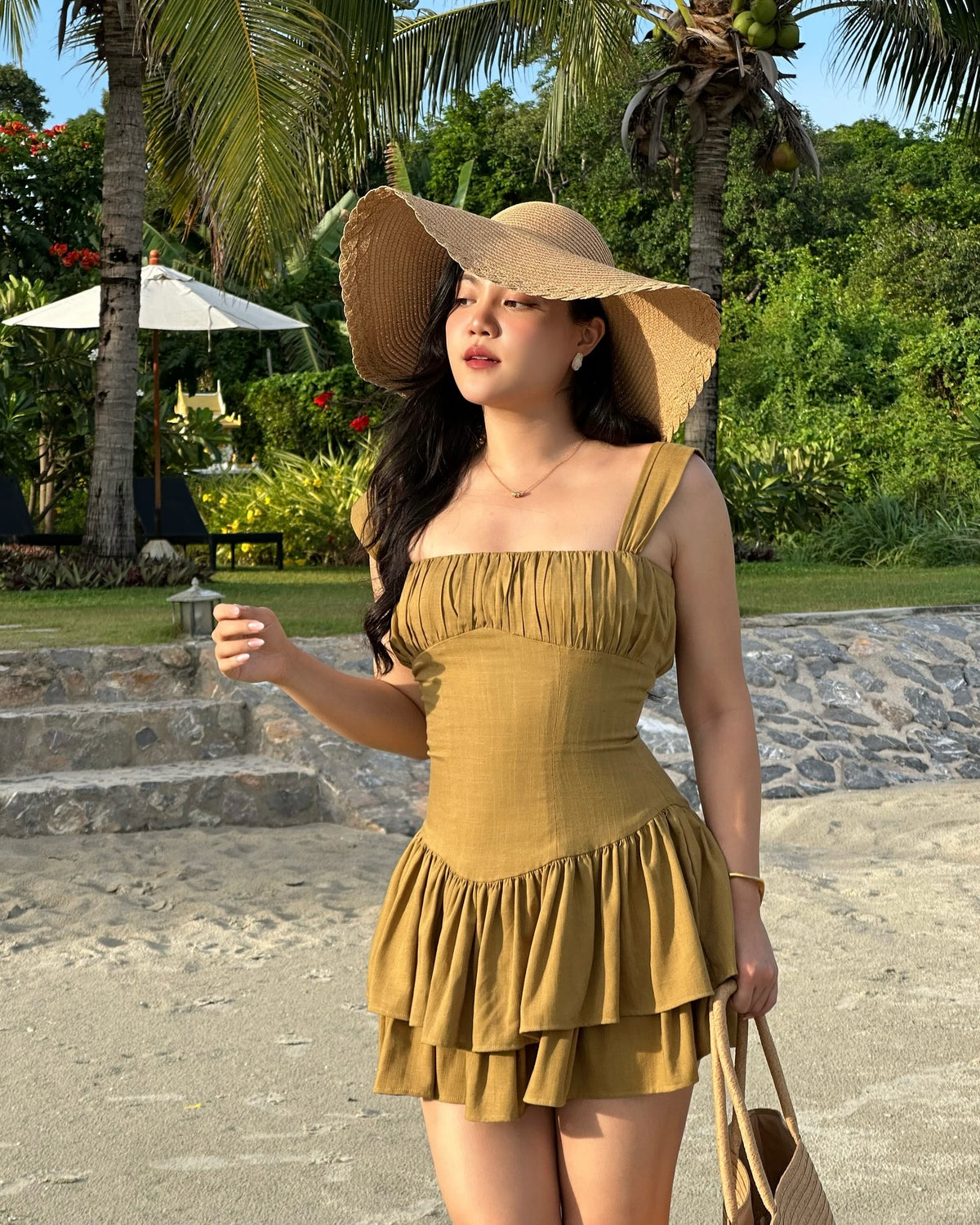 Sicily mini dress is now available on Lazada, LineShop, Shopee 🐚#rvsicilyminidress