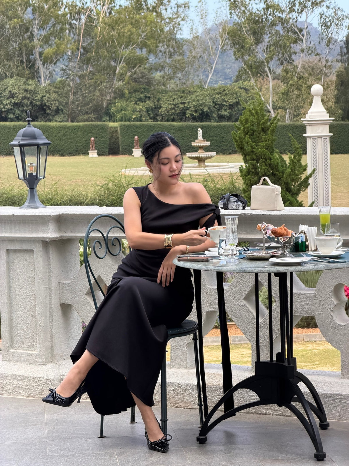 Noelle top matching with Essentials fishtail skirt and Essentials pleated pants 🖤#rvnoelletop #rvessentialsfishtailsk...