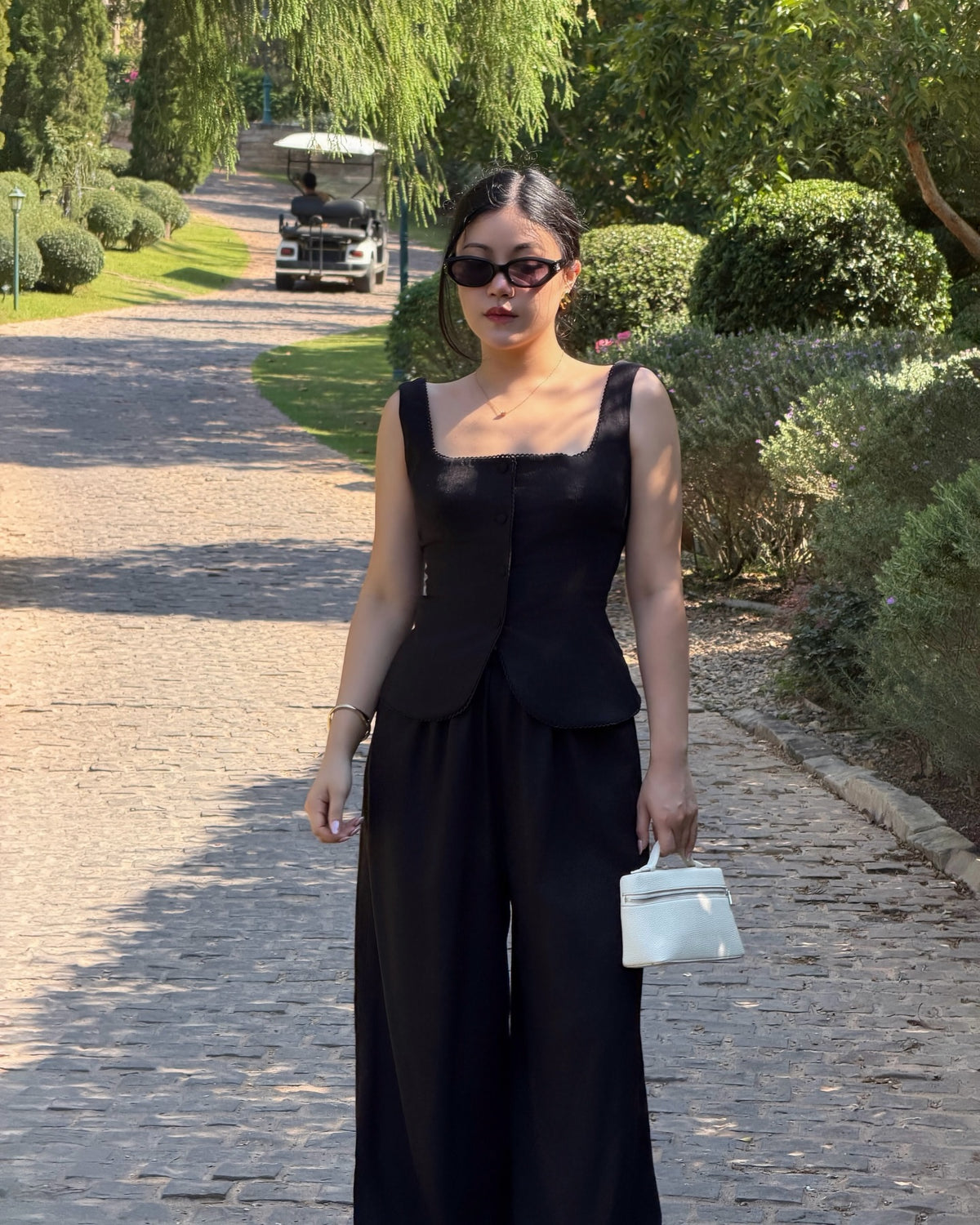 Sophie top in black paired with Sophie lounge pants and Amelie skirt🖤#rvsophietop #rvsophieskirt #rvamelieskirt