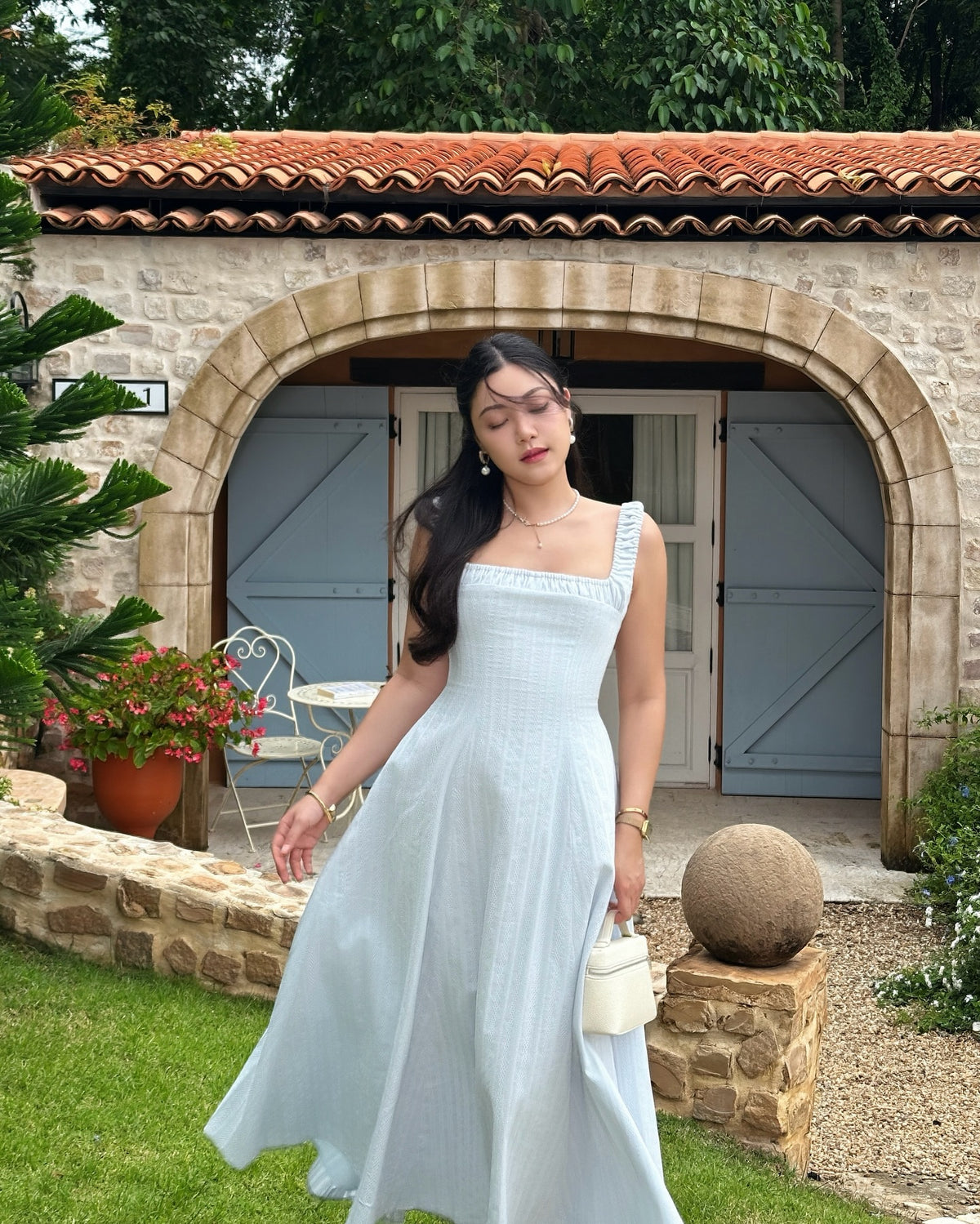 Solene maxi dress in blue 🦋#rvsolenemaxidress
