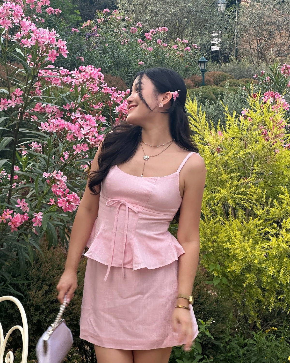 Amélie set in peonies 🌸〰️ Amélie top 1,890.-〰️ Amélie skirt 1,590.-#rvamelietop #rvamelieskirt