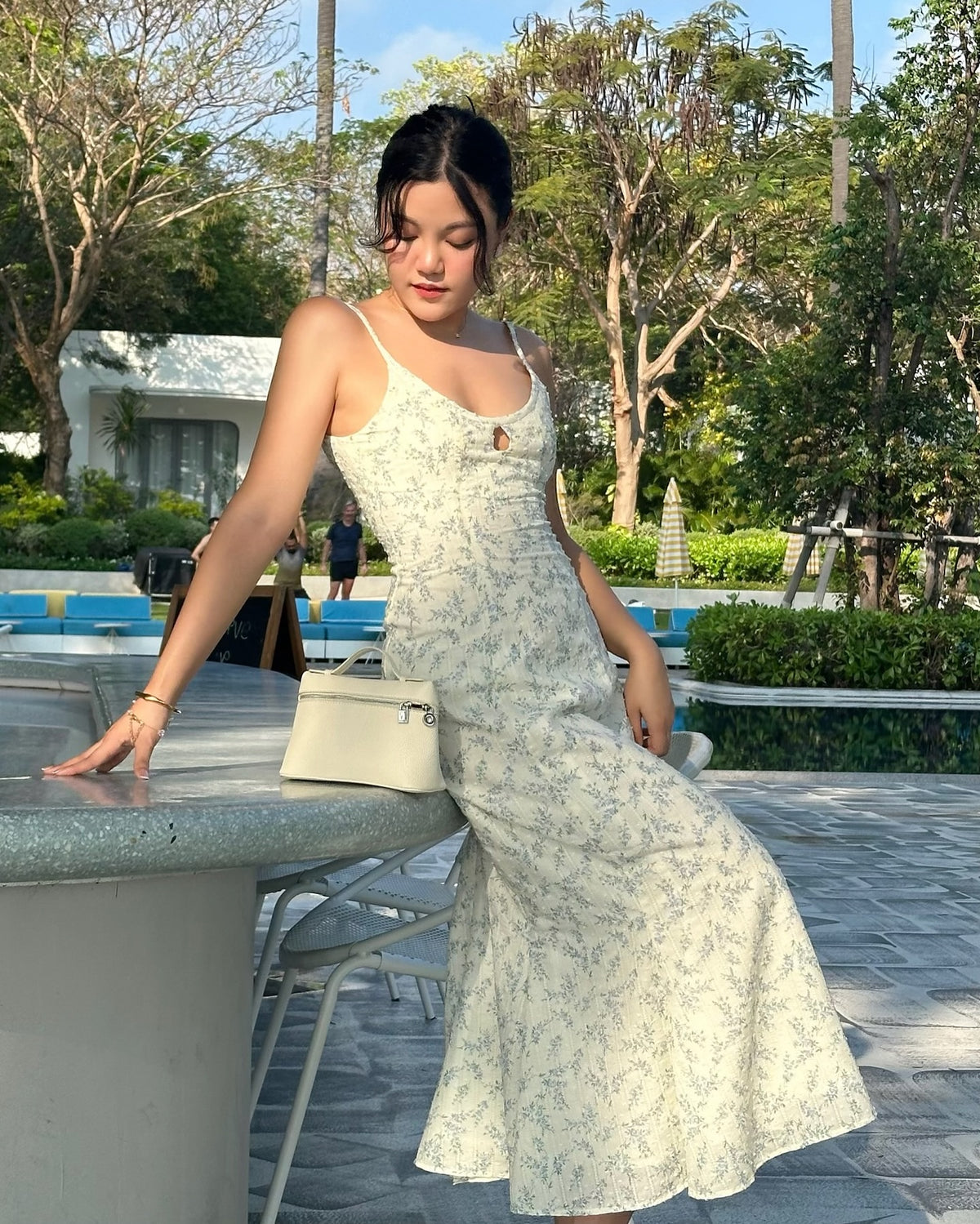 Wildflower Maxi Dress in blue 🦋〰️ Price: 2,990.-〰️ Size:Xs - bust 31; waist 25; hips 36S - bust 33; waist 27; hips 38...