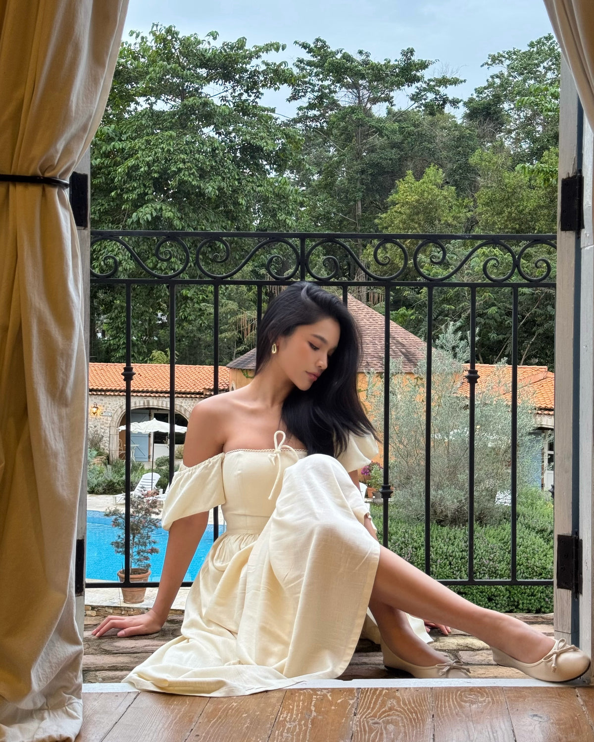 Spotted k. @pingvibes in Sophie Maxi dress 🤍#rvsophiemaxidress