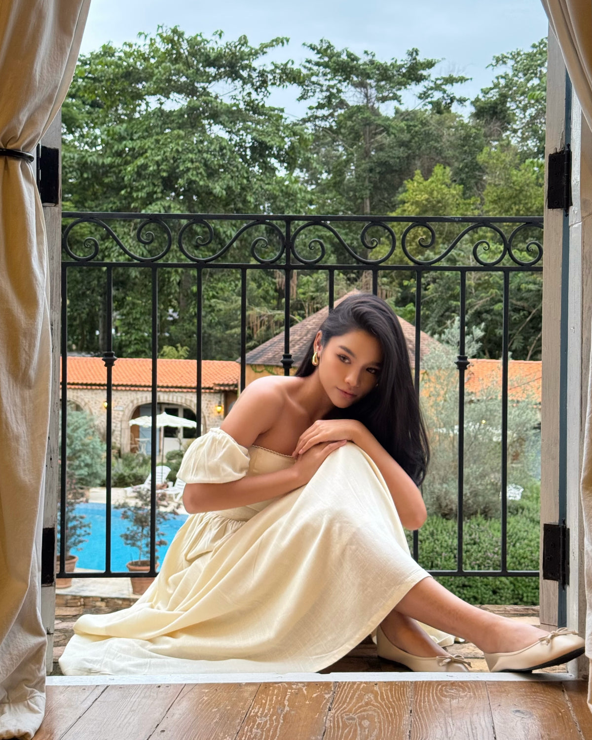 Spotted k. @pingvibes in Sophie Maxi dress 🤍#rvsophiemaxidress