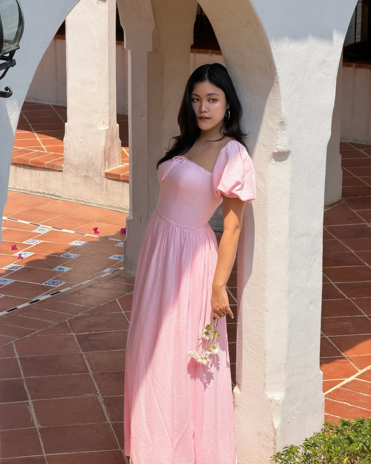 Sophie Maxi Dress in pink 🌸Available for preorder tomorrow via line @ravii.bkk at 1pm #rvsophiemaxidress