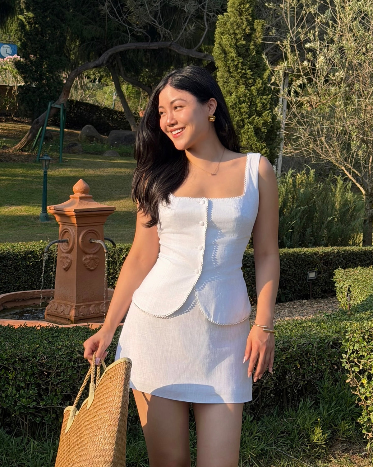 Sophie top matching with Amelie skirt 🤍🧺#rvsophietop #rvamelieskirt