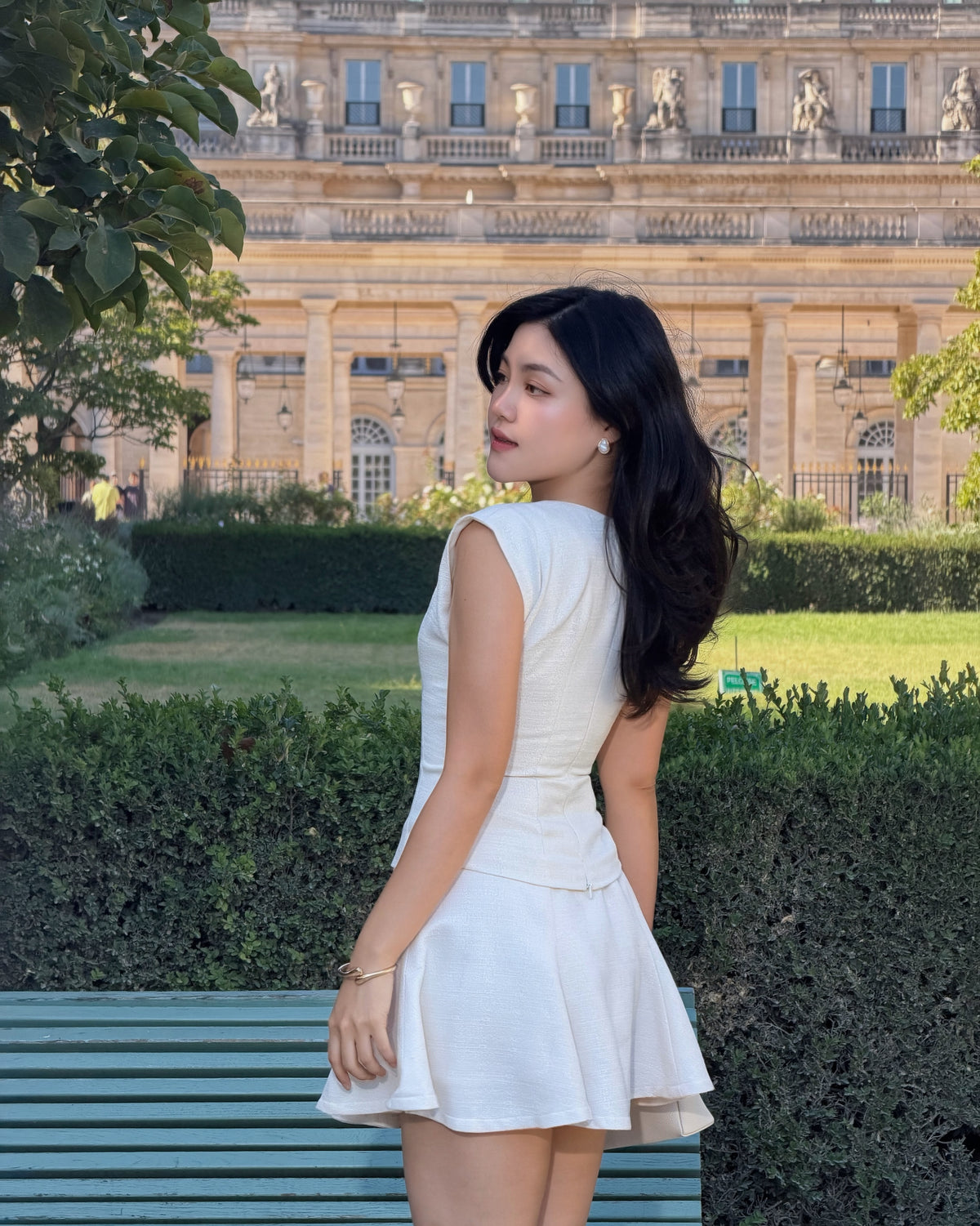 Blair top paired with Delphine mini skirt 🤍#rvblairtop #rvdelphineminiskirt