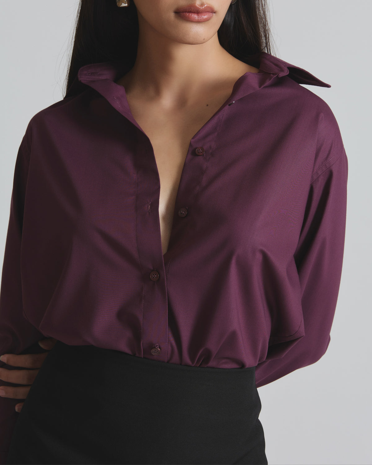 Burgundy, made for days that turn into nights.Polished enough for the office, rich enough for after work drinks. One ...