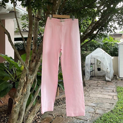 BLOOMING PANTS - RAVii - Pink - XS - linen fabric