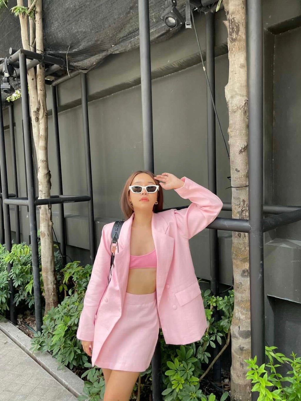 BLOOMING SUIT - RAVii - Pink - S - linen fabric
