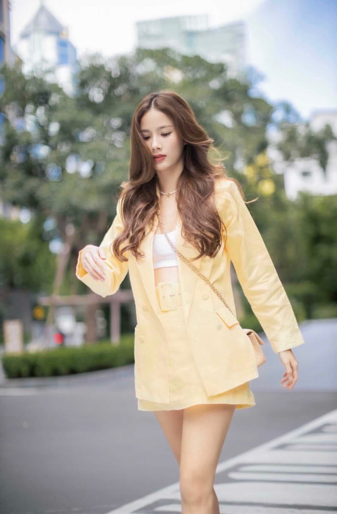 BLOOMING SUIT - RAVii - Yellow - S - linen fabric